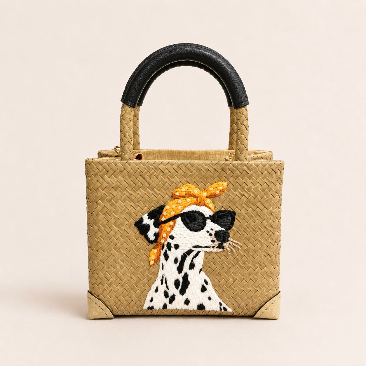 The Whisker & Wag Weave: Hand-Embroidered Krajood Handbag (Tote)