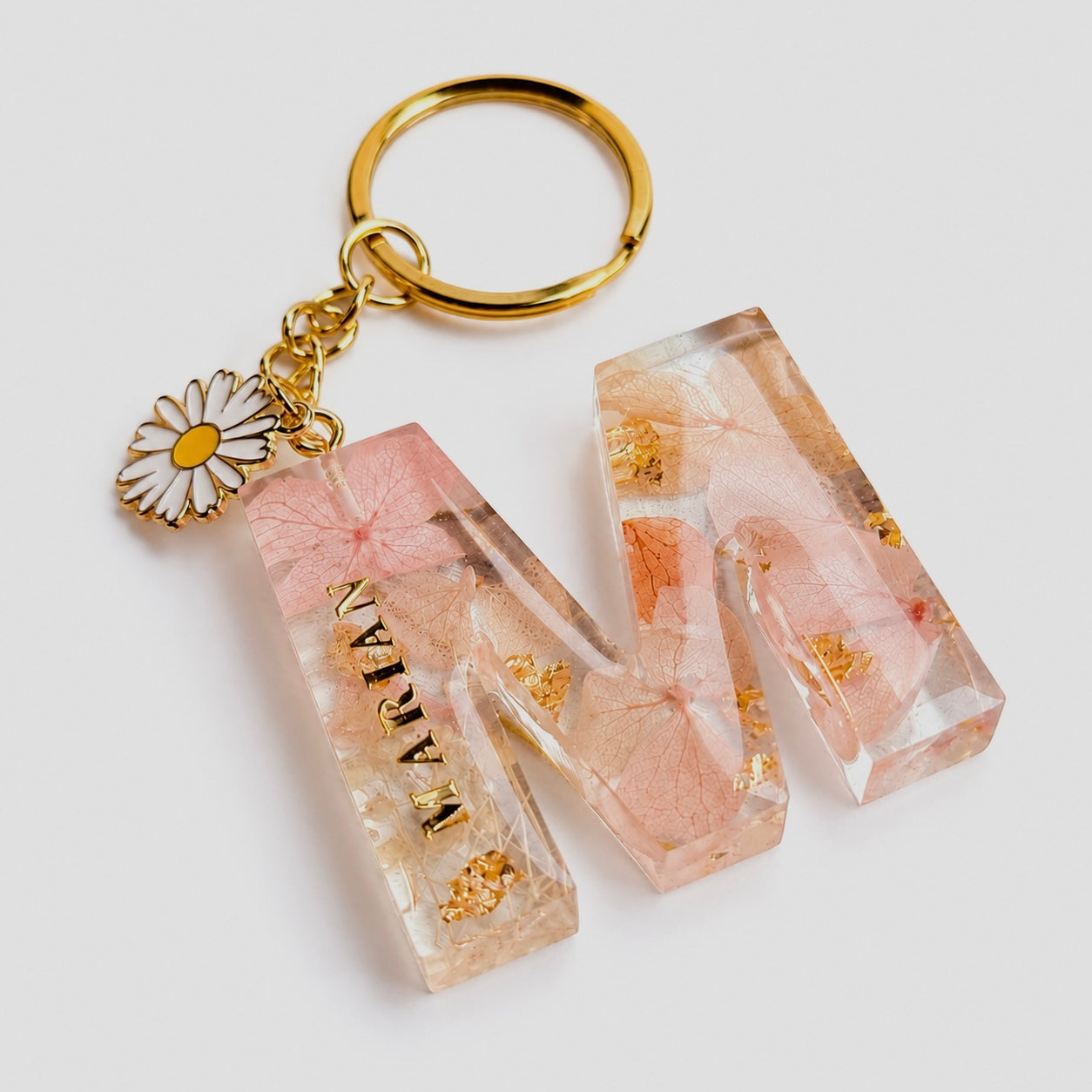 Just for You: Handmade Initial Resin Keychain