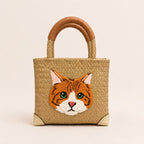 The Whisker & Wag Weave: Hand-Embroidered Krajood Handbag (Tote)