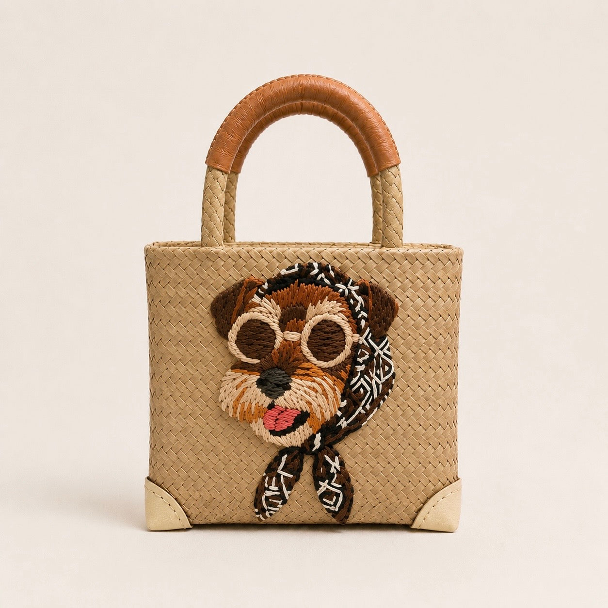 The Whisker & Wag Weave: Hand-Embroidered Krajood Handbag (Tote)