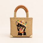 The Whisker & Wag Weave: Hand-Embroidered Krajood Handbag (Tote)
