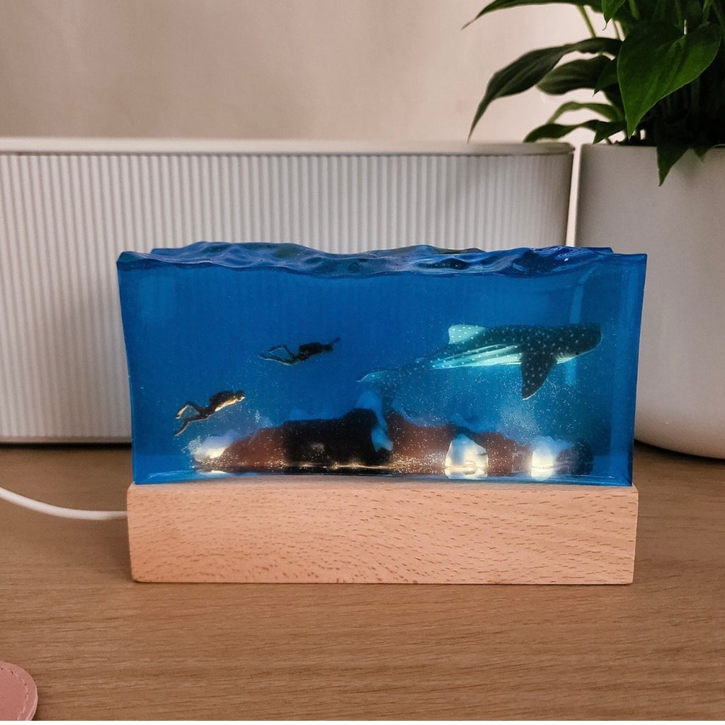 The Diver’s Sanctuary: Handmade Ocean Resin Art (Large)