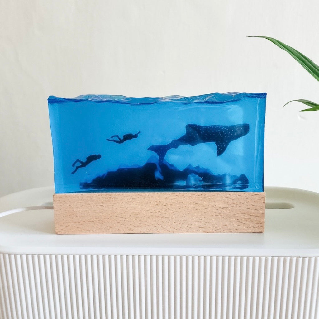 The Diver’s Sanctuary: Handmade Ocean Resin Art (Large)