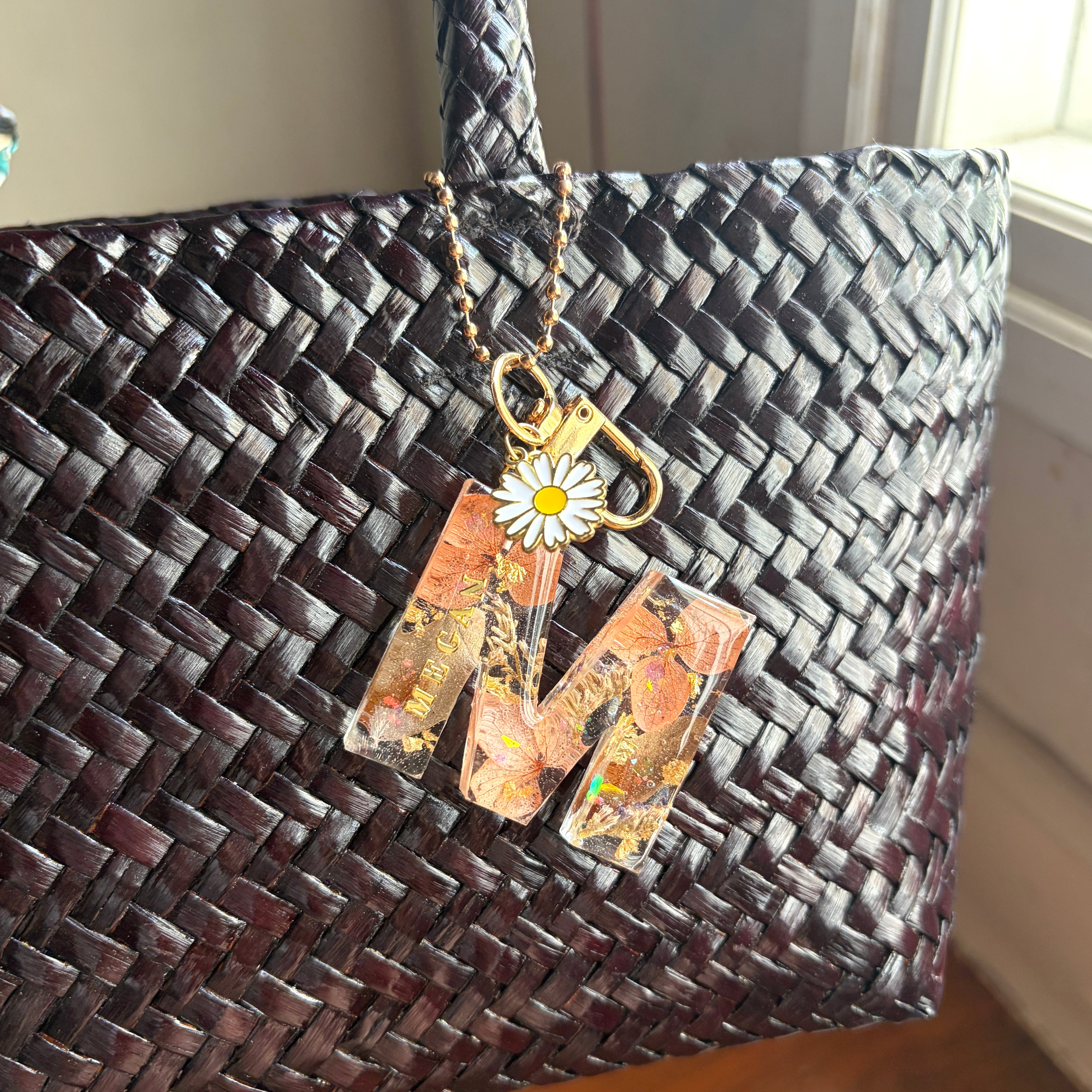 Just for You: Handmade Initial Resin Keychain
